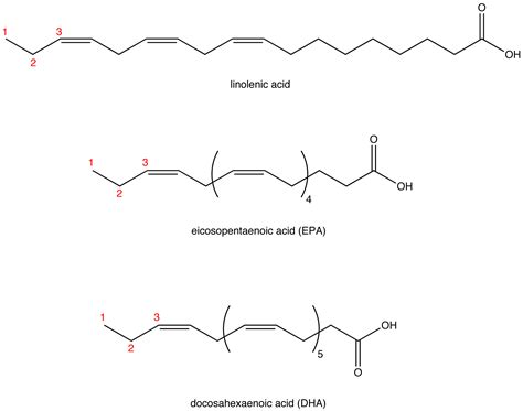 chemical structure of omega 3 fatty acid